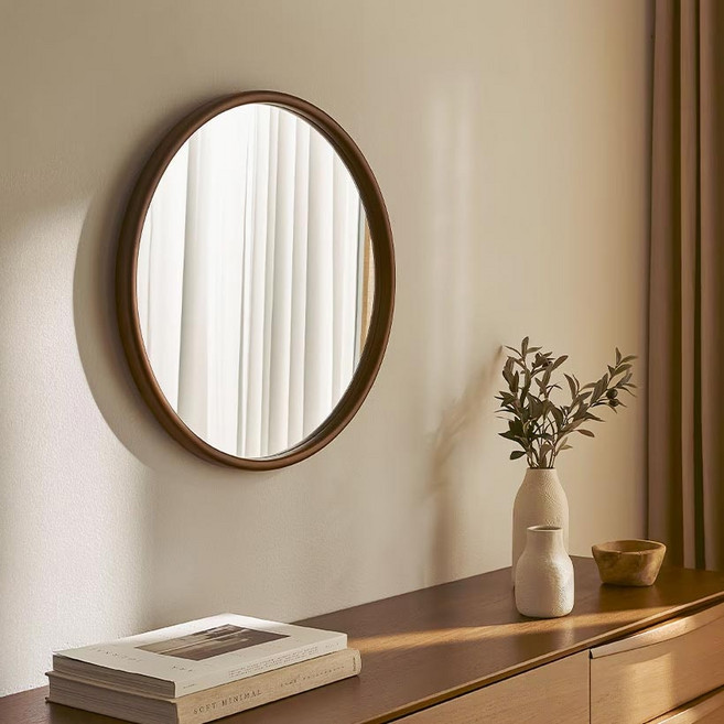 까사미아 브로 원목 벽거울, 브라운