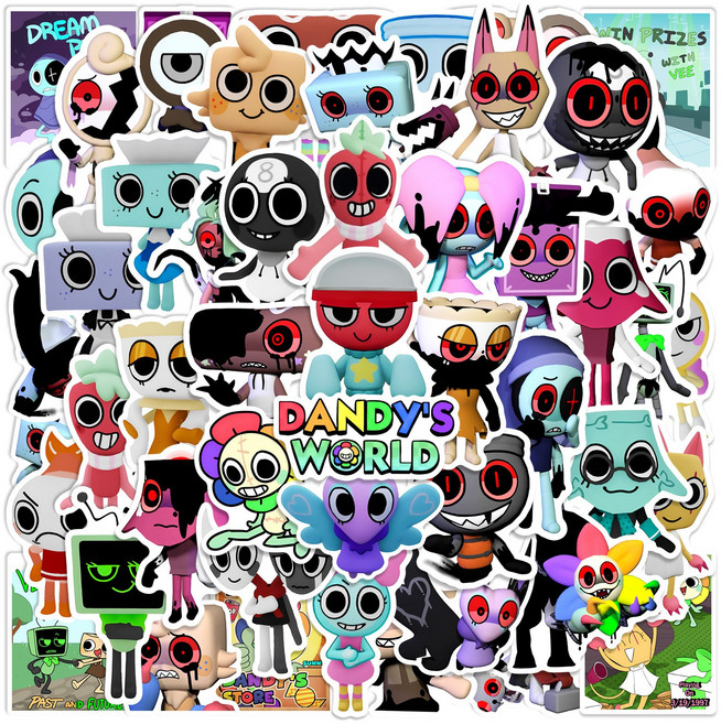 댄디의 세계 스티커 50pcs, Dandy's World, 1개