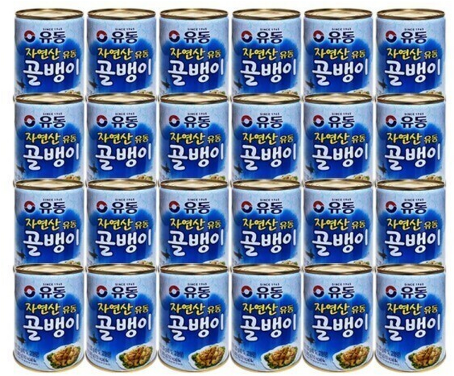유동 자연산 골뱅이 통조림, 24개, 300g