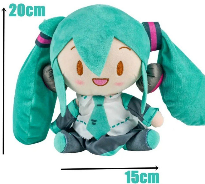 보컬로이드 하츠네 미쿠 점보 누이구루미 캐릭터 인형 굿즈, A