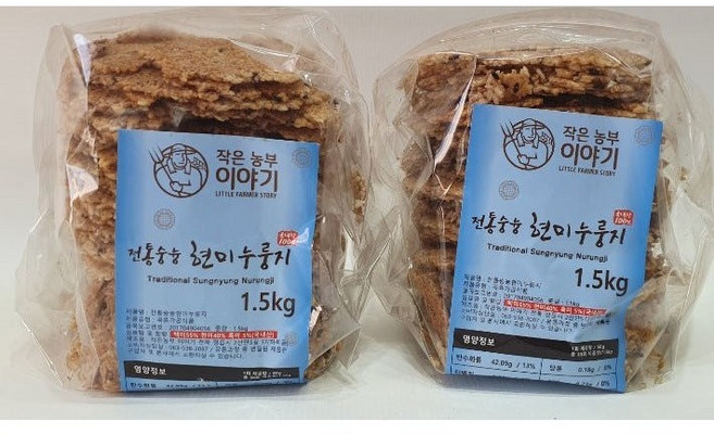작은농부이야기 전통숭늉 누룽지 현미, 2개, 1.5kg