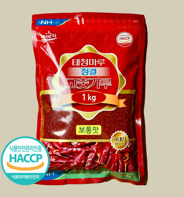 한정판매[영광농협] 농협 정품 청결 햇 국산 고춧가루1kg 보통맛, 1개, 1kg