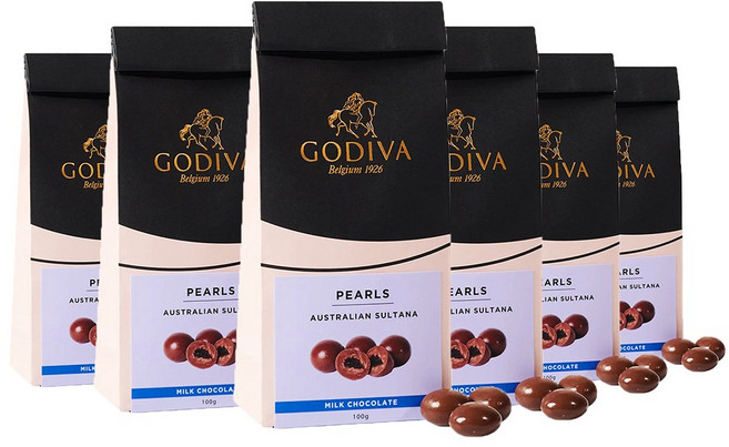 고디바 펄 밀크초콜릿 호주 술타나 100g x 6팩 Australian Sultanas