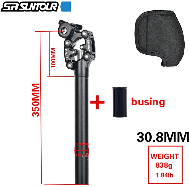 SR Suntour NCX 자전거 댐핑 서스펜션 시트 포스트 산악 50mm 여행 27.2/28.6/30.0/30.4/30.9/31.6/33.9350, 04 SUNTOUR 30.8MM Case