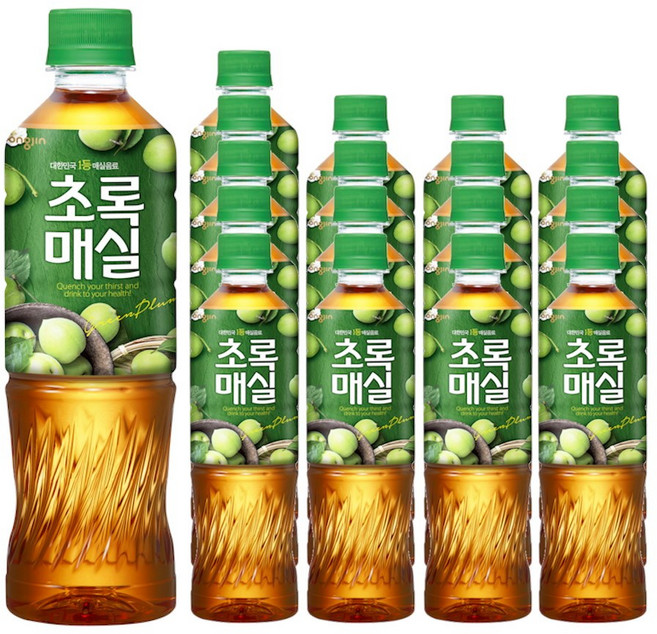웅진 초록매실 페트, 500ml, 18개