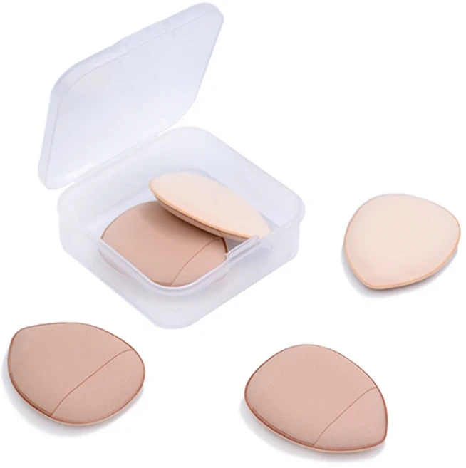 미니 핑거 퍼프 파운데이션 작은 에어 쿠션 파우더 스폰지 페이스 컨실러 BB 크림 화장품 어플리케이터 메, 01 5 brown in case