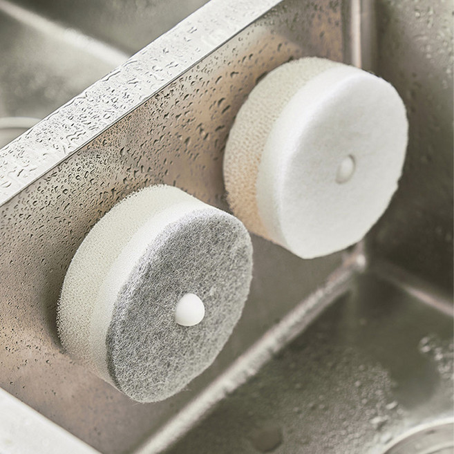 구디푸디 흡착거치대 포함 3중 수세미 세트, 1세트, 1개, 수세미 흡착거치대 세트