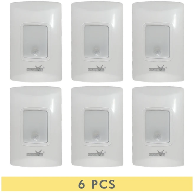 미니 비상 조명 LED 내장형 대피 벽걸이형 소방 램프 정전을 위한 실내 복도, 02 6PCS 0883