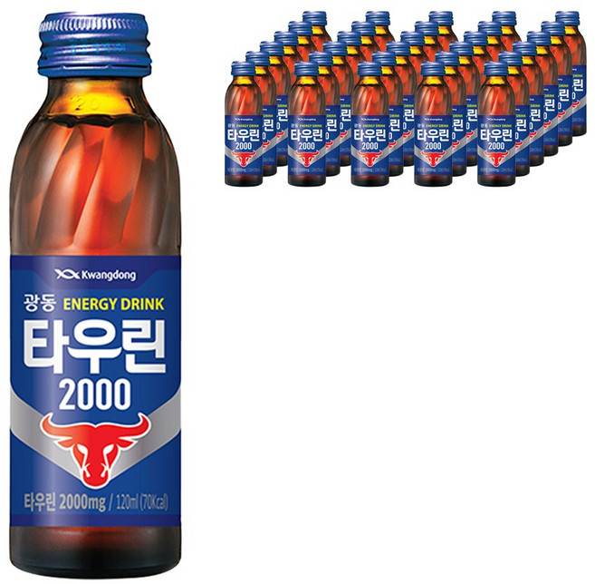 광동제약 타우린 2000 에너지 드링크, 120ml, 100개