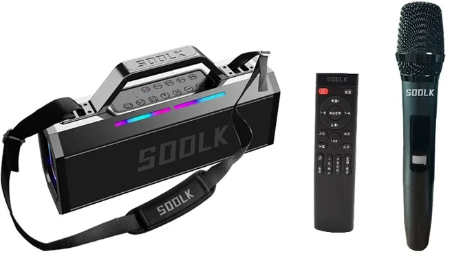 야외용 무선 블루투스 오디오 노래방 스피커 서브우퍼, 06 Add 1 Mic