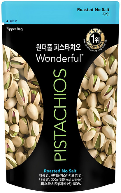 원더풀 피스타치오 무염, 300g, 1개