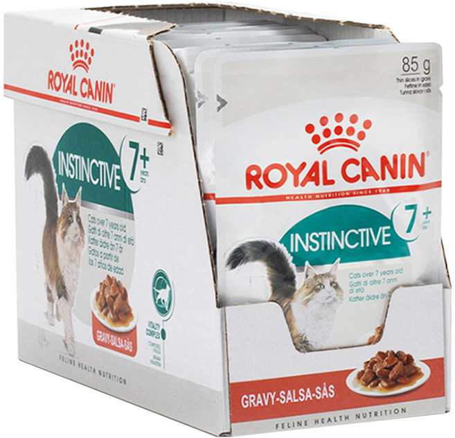 로얄캐닌 고양이 인스팅티브 7+(시니어) 파우치(85g x12개)/노령묘 활력도움, 12개, 85g, 가수분해닭