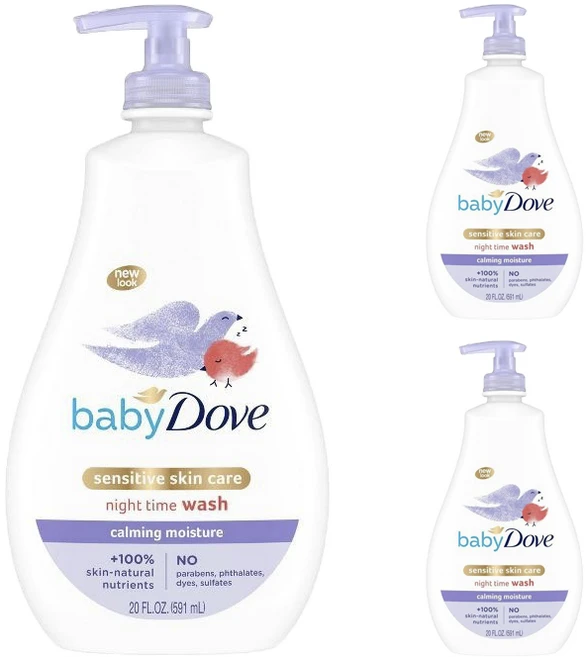 도브 키즈 나이트 타임 워시 카밍 모이스처, 3개, 591ml - 쿠팡