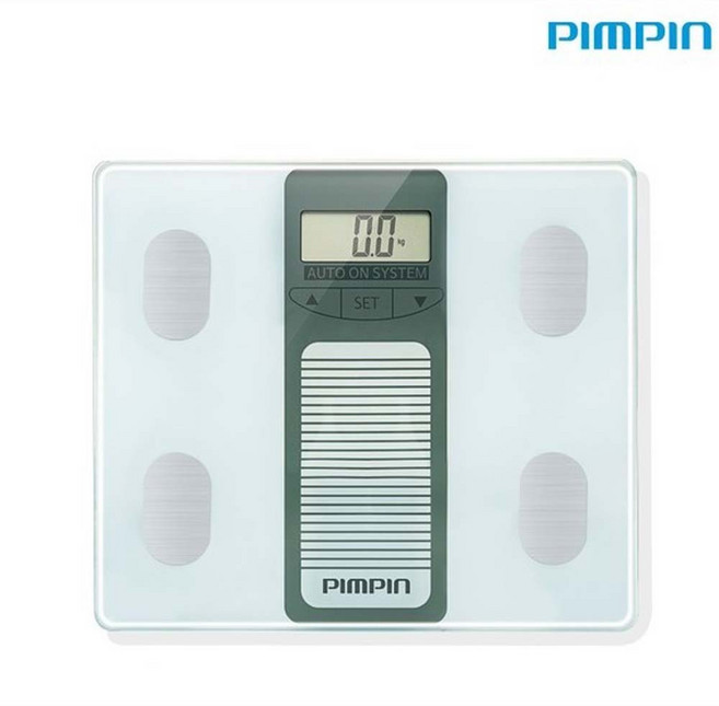 핌핀 디지털 체중계 PP-309 체지방측정 체중계 강화유리 LCD 디스플레이