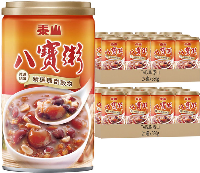 泰山 八寶粥 精選原型穀物 24罐x330g, 330g, 48罐