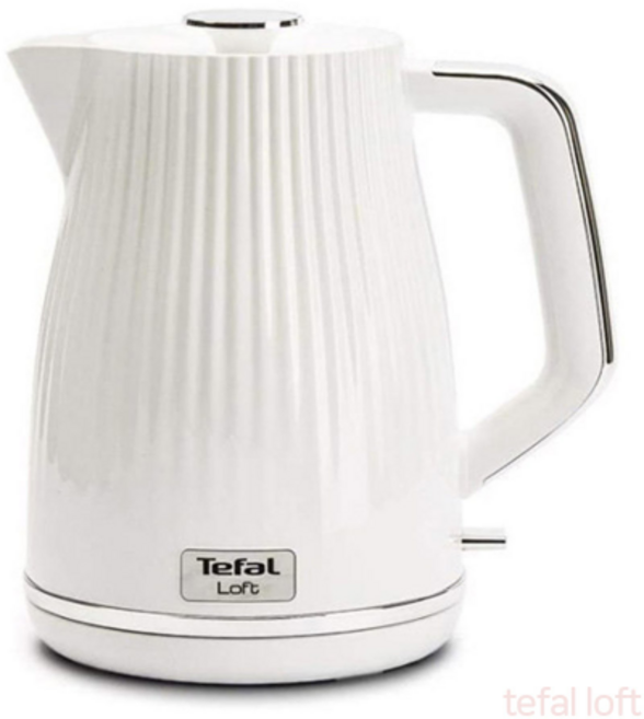 테팔 loft 무선 전기주전자 1.7L KO2501 전기 커피 포트 완전분리형뚜껑, 화이트
