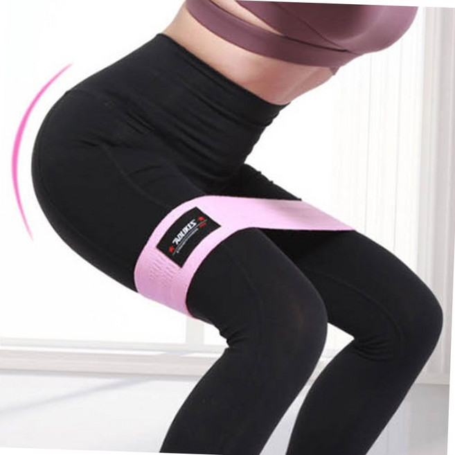 탄성밴드 웨이트용품 하체근육 미끄럼방지 운동 여성운동기구 바벨바 요가운동기구, 블랙