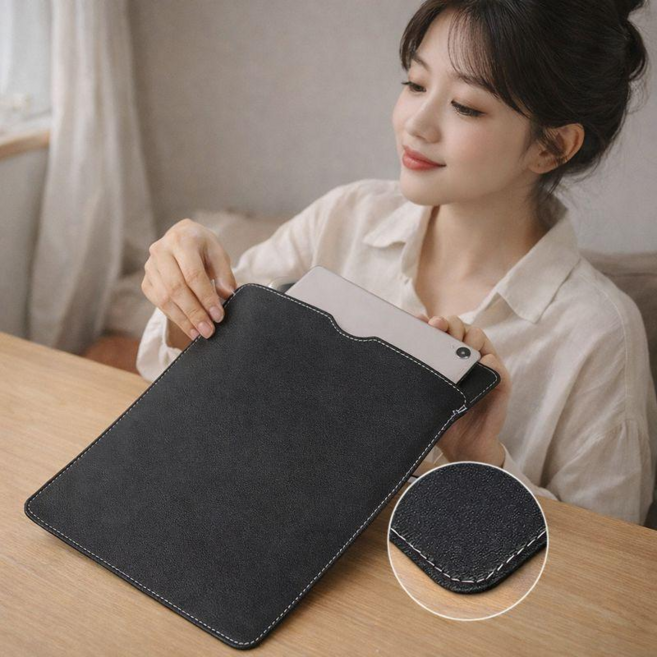 이온브 스크래치 방지 태블릿 파우치, 1개, 블랙