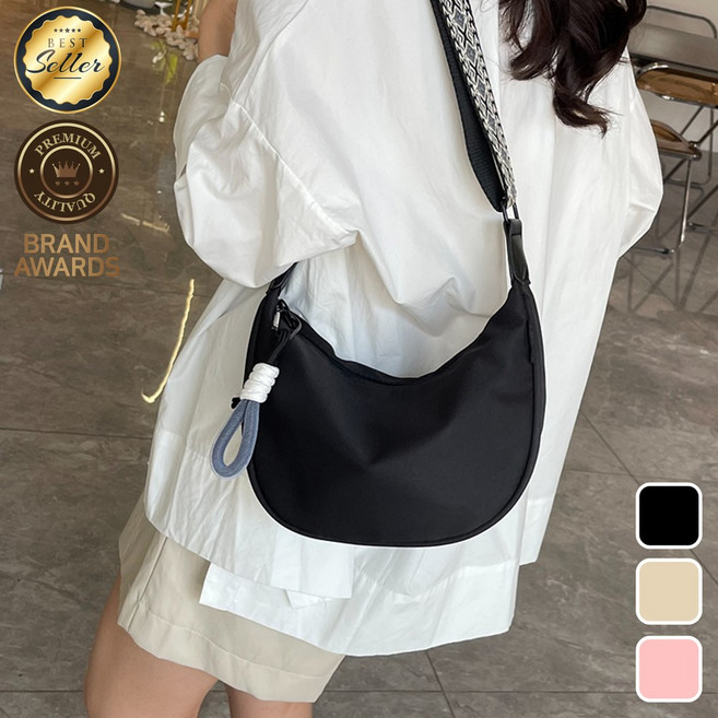 씨엘디아망떼 남녀공용 가벼운 나일론 크로스 호보백