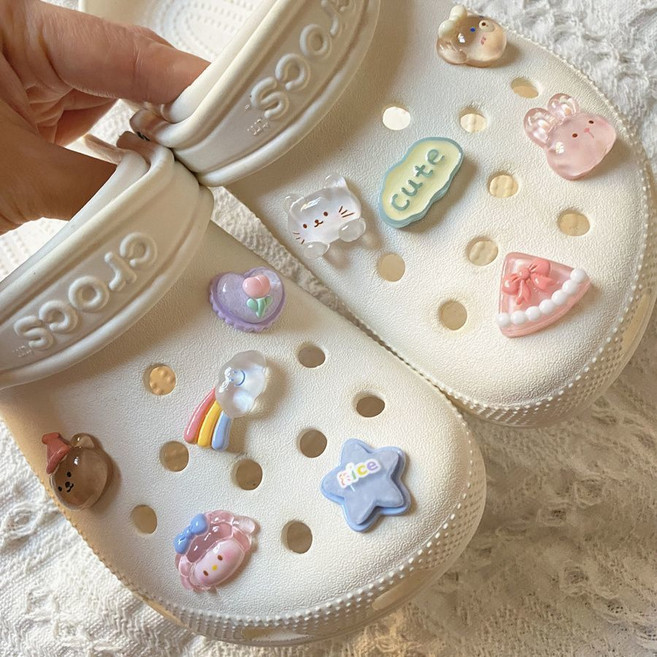 可愛卡通鞋花配飾 洞洞鞋裝飾鞋扣 韓國男孩女孩鞋扣