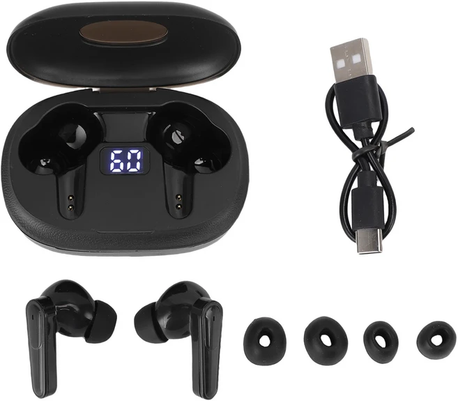 3-in-1 AI 번역 이어버드 실시간 164 언어 IOS Android 여행용 Bluetooth 5.4 소음 감소, 01 검정색