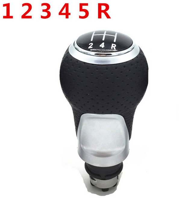 프린 자동차 스타일링 12mm 기어 시프트 노브 게이 터 부츠 레버 핸들 라인 2007 2015 방진 커버 호환, 03 1 2 3 4 5 R Silver