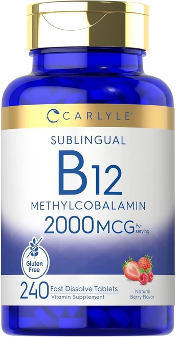 비타민 B12 2000mcg 고함량 240정 4개월 대용량 메틸코발라민 미국산, 비타민 B-12 2000mcg  240정, 1개 - 쿠팡