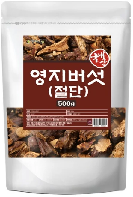 순수 100 % 국내산 프리미엄 절단 영지버섯 말린 것 원물 건재 건초 한방 차 한차 티 감초 먹는 법 방법 국산 korean lingzhi mushroom 영지초 연지 영치 버섯, 1개, 500 g - 쿠팡