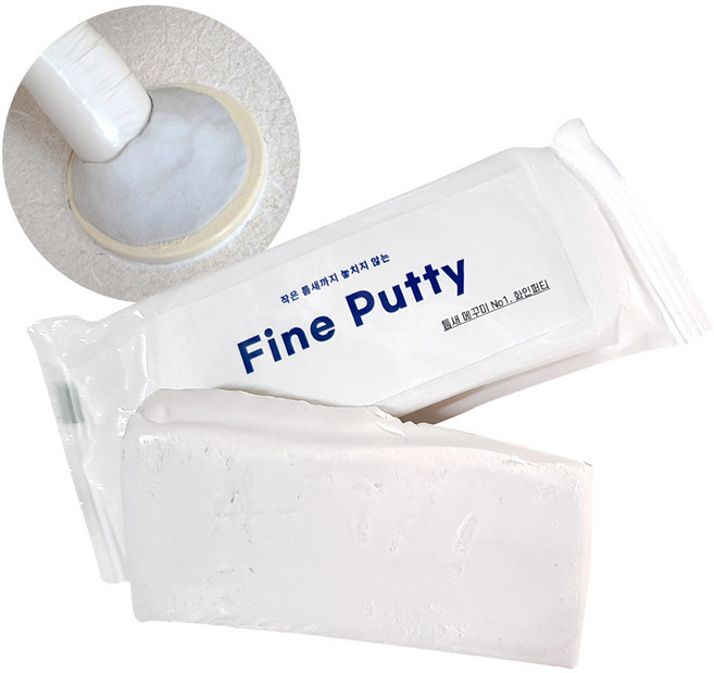 벽구멍메우기 퍼티작업 에어컨구멍막기 빠데 틈새 메꾸미, 화인퍼티(회백색), 1개