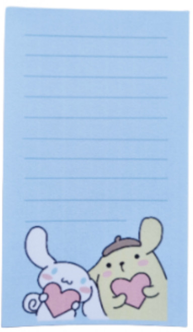 [슈엘문구샵] 시나모롤 폼폼푸린 하트 떡메모지 50매 2개