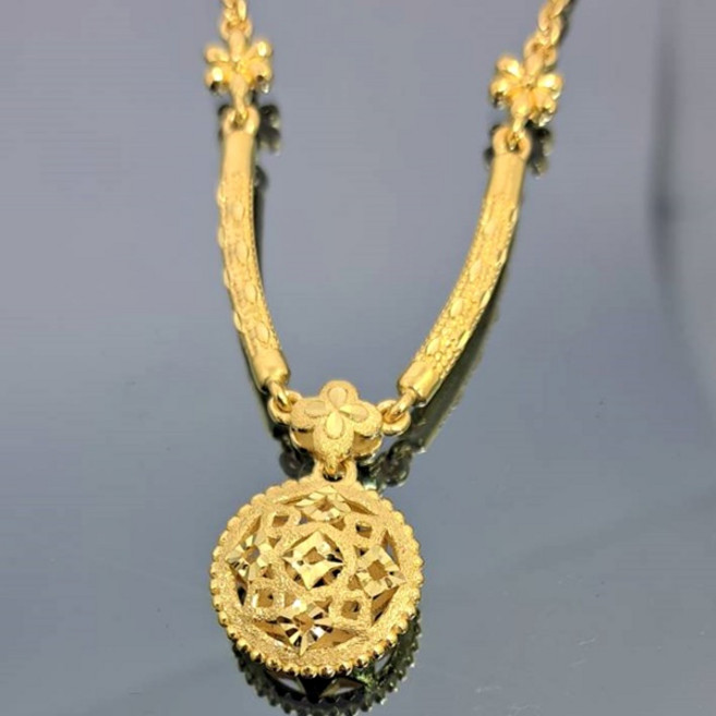 큼직원형 순금목걸이 24k 18.75g(5)+18k장식 DS