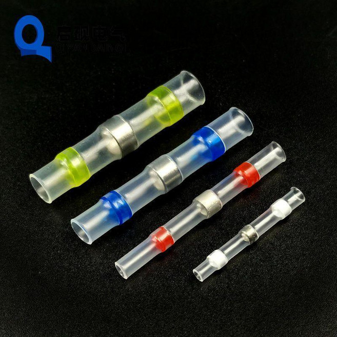 启明电气 熱縮焊錫對接端子 防水免壓快速接線, 1個, 白紅藍黃  各1只  樣
