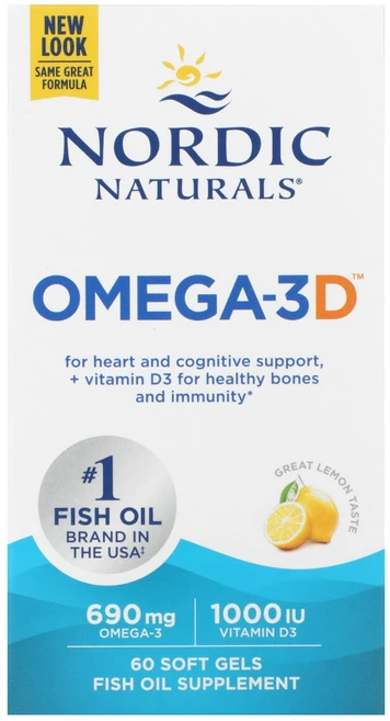 Nordic Naturals 오메가3D 레몬 소프트젤 60정, NordicNaturals오메가3D레몬소프트젤60정, 1개 - 쿠팡