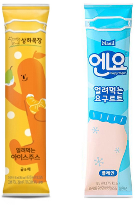 매일 얼려먹는아이스크림 85ml 귤배3개＋엔요3개/무배