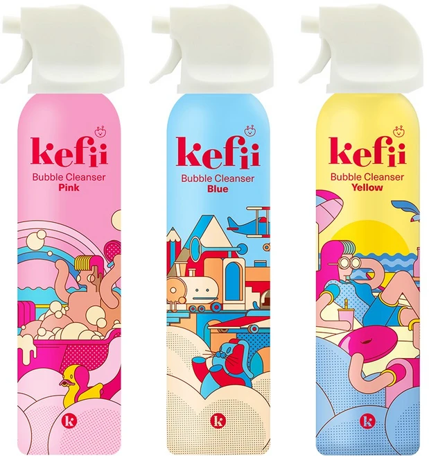 케피 유아 버블클렌저 3종 세트, 3개, 200ml - 쿠팡