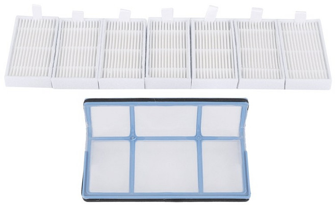 원래 1xprimary 필터 + 7x chuwi iLife V5 V5S V3 V3S V5 Pro V50 V55 x5 로봇 진공 청소기 부품, 하나, 하얀색, 1개