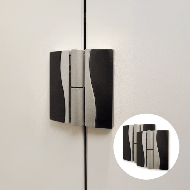 고급형힌지 화장실 문 경첩 부속 칸막이 OS-120, 1개, 블랙