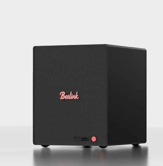 Beelink ME Pro 미니PC AMD라이젠7 H255 대용량 서랍식 DDR5 136TB 고성능 소형 데스크탑 mini PC, Free DOS, 0GB, 0GB, 블랙