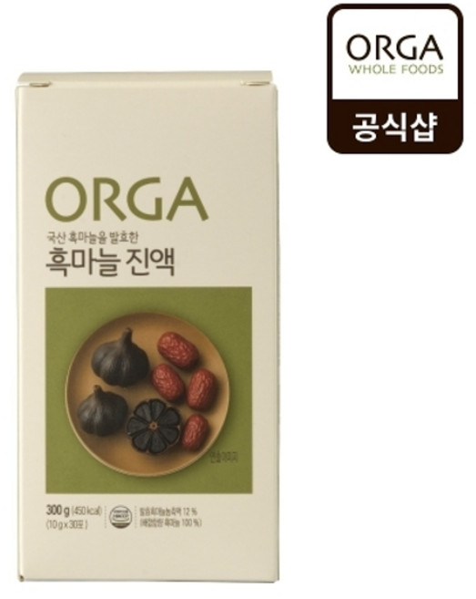 올가(ORGA) [올가] 국산 발효 흑마늘 진액 스틱 (10gX30포)