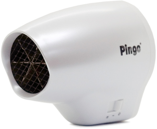 PINGO 台灣品工 Travel Qmini 極輕隨身掌型吹風機, 白色