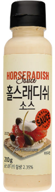 주비푸드 홀스래디쉬 소스 210g 연어소스 드레싱, 1개