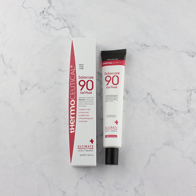 [정품발송] 써모슈티컬 솔라케어 90 겔 플루이드 SPF50 선크림 썬크림 영양이풍부한스킨케어타입 자외선차단3중 백탁현상없는제품 피부장벽보호성분처방 시술후 레이저 피부관리, 1개, 50ml