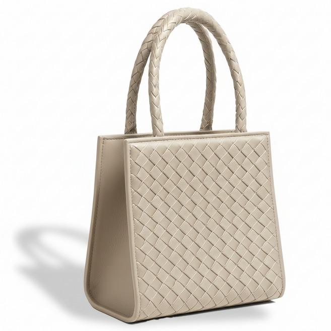 더무백 천연소가죽 여성 토트백 핸드백 위빙백