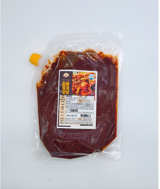 업소용 국내제조 할배꽃게양념게장소스 1kg 파우치형 인천연안부두 꽃게양념장, 1