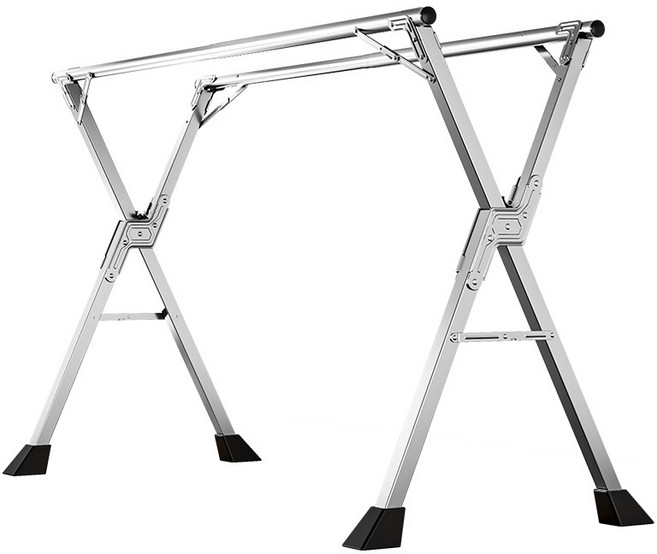 Doreso이불 건조대 신축 가능 빨래 건조대 설치 불필요 접이식 건조대 확장형 이불건조대 튼튼한 빨래 스텐 걸이, 실버