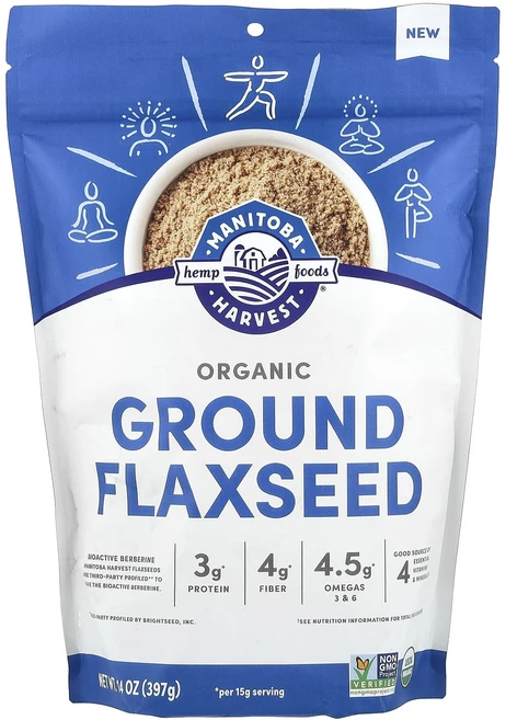 Manitoba Harvest 유기농 분쇄 아마씨 397g(14oz), ManitobaHarvest유기농분쇄아마씨397g14o - 쿠팡