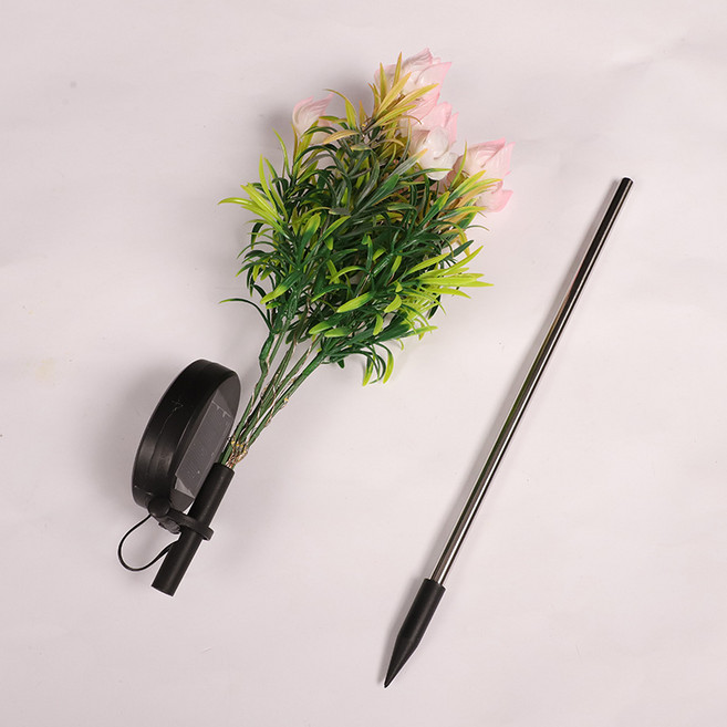太陽能花燈 樹枝燈 庭院景觀裝飾燈, 暖光-粉花