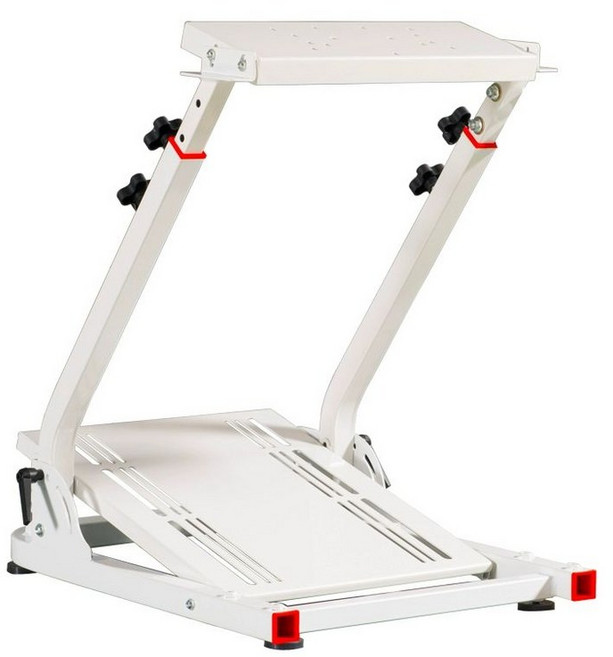 픽온 레이싱휠거치대 레이싱휠 게임용품 레이싱 휠, 1개, 화이트 스탠드 핸드기어미포함