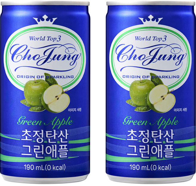 초정탄산 그린애플, 190ml, 30개