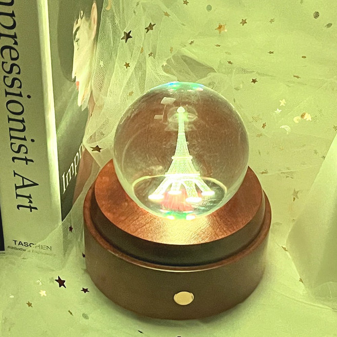 에밋 7색 무선 오르골 무드등, 천공의성ost, 월넛, 08.에펠탑